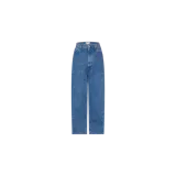 Jeans regular fit Marni de corte recto y tiro mid-rise, confeccionados en denim azul con lavado clásico.