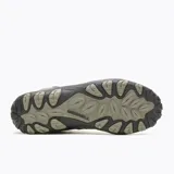 Bota de senderismo de media caña Merrell, confeccionada en ante y malla impermeable. Cuenta con puntera protectora de goma, entresuela de espuma EVA para mayor estabilidad y suela de goma adherente con tracción duradera.