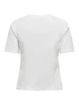 Remera negra de manga corta, cuello redondo y corte clásico.