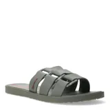 Sandalias tipo chinela Ipanema, color gris, con diseño de tiras anchas entrelazadas y suela plana.