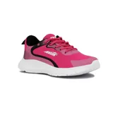 Championes deportivos Avia de running, color fucsia con detalles en negro y suela blanca.