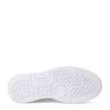 Championes Puma modelo Rebound Femme Low con plataforma, diseño monocromático en color blanco, con perforaciones en los laterales y puntera, y logo de la marca en el talón de la suela.