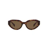 Lentes de sol Michael Kors con montura de acetato color carey y lentes marrones.