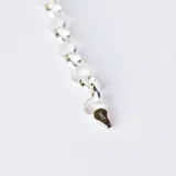 Pulsera de eslabones tipo rolo de plata 925, con cierre de mosquetón.