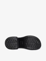 Zuecos Crocs Siren Clog color negro con plataforma y tacón alto.