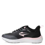 Championes Topper Asphalt, color negro con detalles en gris y rosa, ideales para running.