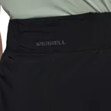 Short deportivo negro ligero para mujer, con cintura alta elástica y forro interior tipo short de ciclista.