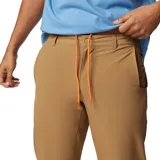 Pantalón de outdoor Columbia Landroamer, color marrón tostado, con diseño de pierna recta, rodillas articuladas y múltiples bolsillos funcionales. Cuenta con tecnologías de protección solar y repelencia a líquidos.