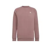 Buzo Adidas Adicolor Essentials Trefoil color marrón claro, de corte clásico, cuello redondo y logo bordado en el pecho.