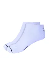 Medias tipo soquete color azul melange, de diseño fino y corte tobillero.
