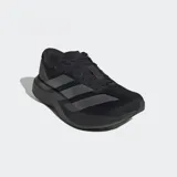 Championes de running Adidas Adizero Evo SL, color negro con detalles en gris metalizado. Presentan una parte superior de malla transpirable, entresuela con tecnología Lightstrike Pro para máxima amortiguación y retorno de energía, y suela Continental para un agarre superior.