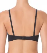 Soutien sin aro de microfibra, con diseño triangular y breteles regulables.