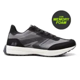 Championes deportivos American Sport Abrus, color gris y negro, con detalles en zigzag y logo "AS" en el talón.