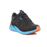 Championes de running Diadora Proton, color gris oscuro con detalles en turquesa y naranja.