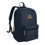 Mochila Topper Heritage II color azul marino con logo de la marca en color naranja.