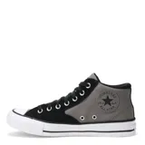 Championes Converse Malden Street de caña alta, color gris y negro, con cordones negros y suela blanca.