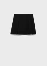 Minifalda de tiro medio con diseño de tablas y cierre de cremallera lateral.