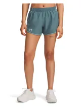 Short deportivo Under Armour, confeccionado en tejido ligero y duradero que absorbe el sudor. Presenta cintura elástica con cordón interno, paneles de malla para ventilación, braguita interior integrada y bolsillo lateral invisible con cierre.