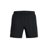 Short deportivo Under Armour modelo Launch 5, color negro, con cintura elástica y logo reflectante de la marca en la pierna derecha.