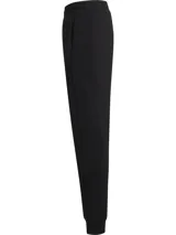Pantalón de jogging negro de algodón, modal y poliéster, con cintura elástica, bolsillos laterales, tobillos con punto canalé y logo de Calvin Klein en la cadera.
