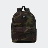 Mochila Vans Old Skool con estampado de camuflaje en tonos verde, marrón y negro.