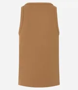 Musculosa masculina de cuello redondo, confeccionada en tejido acanalado de algodón con mezcla de poliéster y elastano. Diseño básico sin estampa, ideal para uso diario.