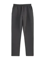 Pantalón deportivo azul petróleo, de corte recto y tiro alto, con cintura elástica ajustable con cordón.