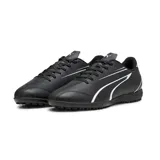 Championes de fútbol Puma Vitoria TT, color negro con detalles en blanco.