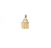 Dije con forma de candado bañado en oro de 18k.