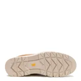 Zapatos Caterpillar modelo Estimate Lo para hombre, confeccionados en cuero color marrón, con cordones y suela track de goma en tono claro.
