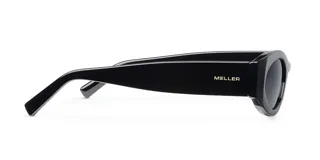 Lentes de sol negros con montura ovalada de acetato y lentes polarizadas alemanas con protección UV400.