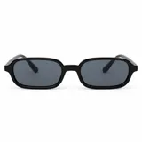Lentes de sol con armazón rectangular de acetato color beige claro y cristales marrones con protección UV400.