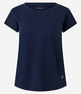 Remera deportiva de microfibra texturizada, con cuello redondo, mangas cortas y recortes laterales. Diseño liso y funcional para entrenamiento.