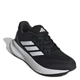 Championes de running Adidas modelo Runfalcon 5, color negro con detalles en blanco. Presentan parte superior de malla transpirable, mediasuela con tecnología Cloudfoam para mayor amortiguación y suela Adiwear resistente al desgaste.
