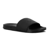 Sandalias Quiksilver modelo Glass para hombre, en color negro. Presentan una tira ancha en el empeine con el logotipo de la marca grabado en relieve.