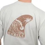 Remera de algodón color negro, de corte holgado, con cuello redondo y logo de la marca estampado en el pecho.