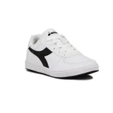 Championes Diadora Helio Lifestyle, color blanco con detalles en negro.