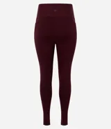 Pantalón legging deportivo Get Over de color bordó, confeccionado en microfibra con cintura alta y pretina ancha. Cuenta con bolsillos laterales y calce ajustado al cuerpo.