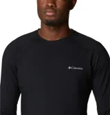 Remera térmica de manga larga Columbia Omni-Heat Infinity Omni-Wick, color negro, de corte ajustado y diseño liso con el logo de la marca en el pecho.