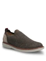 Zapato slip-on Hush Puppies modelo Apolo, de color gris, con capellada de tejido tricotado transpirable y suela de EVA.