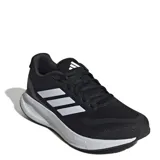 Championes de running Adidas modelo Runfalcon 5, color negro con detalles en blanco. Presentan una parte superior de malla transpirable, mediasuela con tecnología Cloudfoam para mayor amortiguación y suela Adiwear resistente al desgaste.