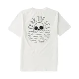 Remera Roark Fear The Sea blanca de manga corta, confeccionada en algodón, con pequeño estampado gráfico en el pecho.