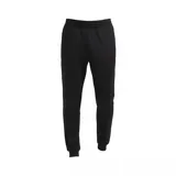 Pantalón de jogging negro de corte ajustado, con cintura elástica y logo EA7 Emporio Armani en la pierna izquierda.