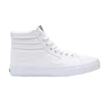 Championes de caña alta Vans modelo UA Sk8-Hi, color blanco total. Presentan el diseño clásico de la marca con costuras reforzadas, suela de goma vulcanizada y el icónico diseño de la banda lateral.