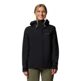 Campera impermeable Columbia con capucha ajustable, cierre frontal con solapa, bolsillos laterales con cremallera y puños ajustables. Cuenta con tecnología Omni-Tech para mayor transpirabilidad y protección contra la lluvia.