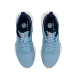 Championes de running 361° Cushion, color gris claro con detalles en azul y verde.