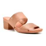 Sandalias zueco Usaflex Travel color piel, con capellada de cuero y tecnología Usa Care en el forro.