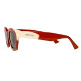 Lentes de sol Mr Boho modelo Barrosa, con montura gruesa de acetato color terracota y lentes grises.