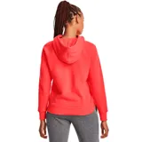 Canguro Under Armour Rival Fleece color rojo con logo blanco estampado en el pecho.