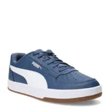 Championes urbanos Puma modelo Caven 2.0 para hombre, color blanco. Presentan un diseño de inspiración basquetbolística de los años 80, con capellada de cuero sintético, perforaciones en la puntera y suela de goma.